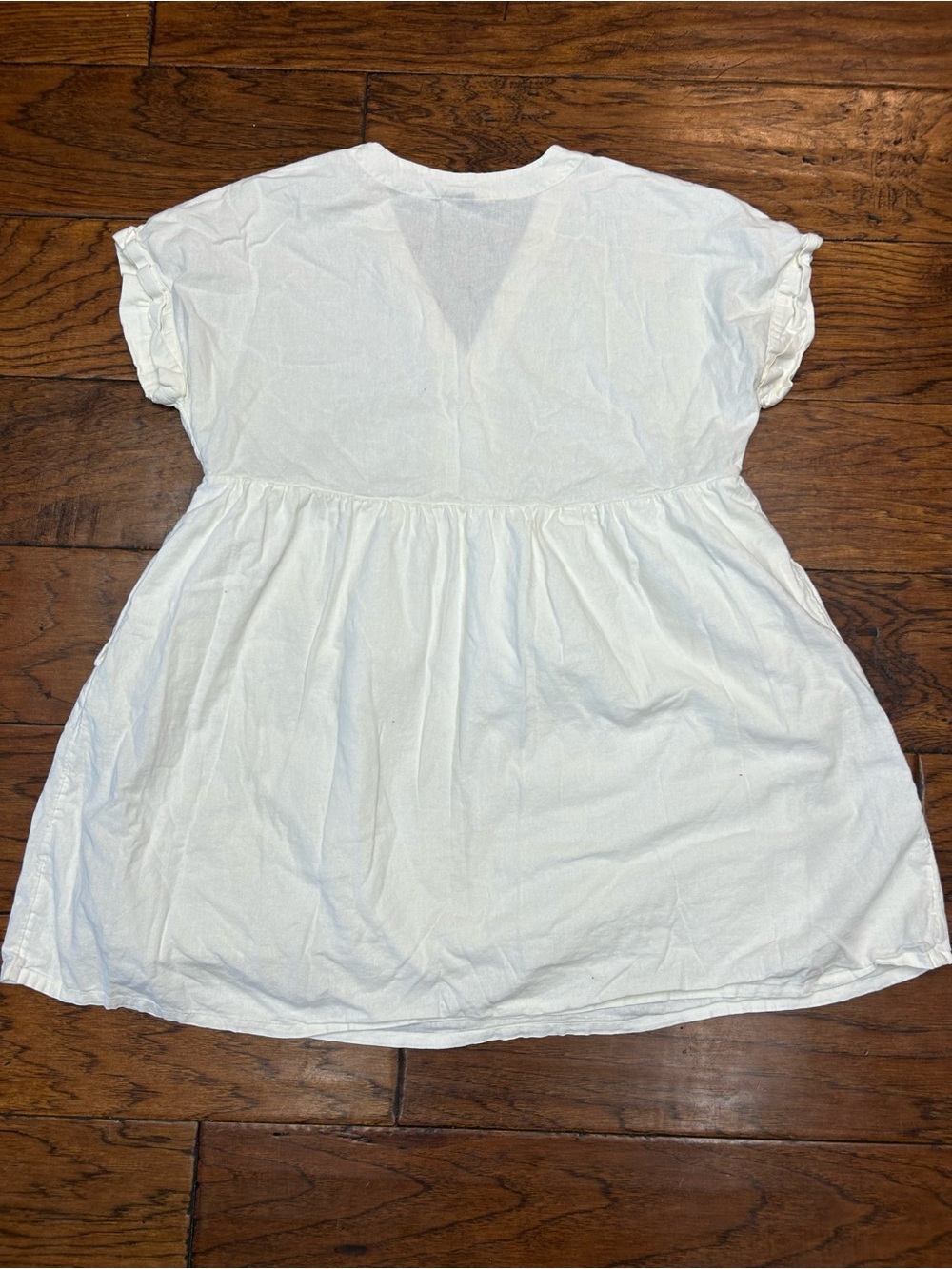 Universal Thread White Linen V-Neck Babydoll dress - Picture 7 of 7